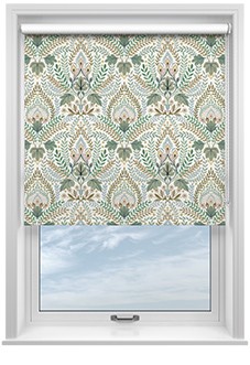 Script, Vintage Green - Twist&Fit Roller Blind